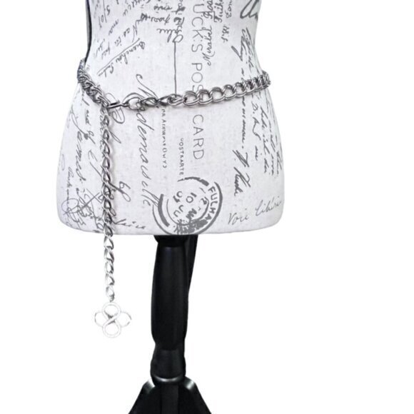 Silver Chain Waist Belt Celtic Irish Tassel Up to 39" Business Casual BOHO CUTE! - Picture 3 of 9